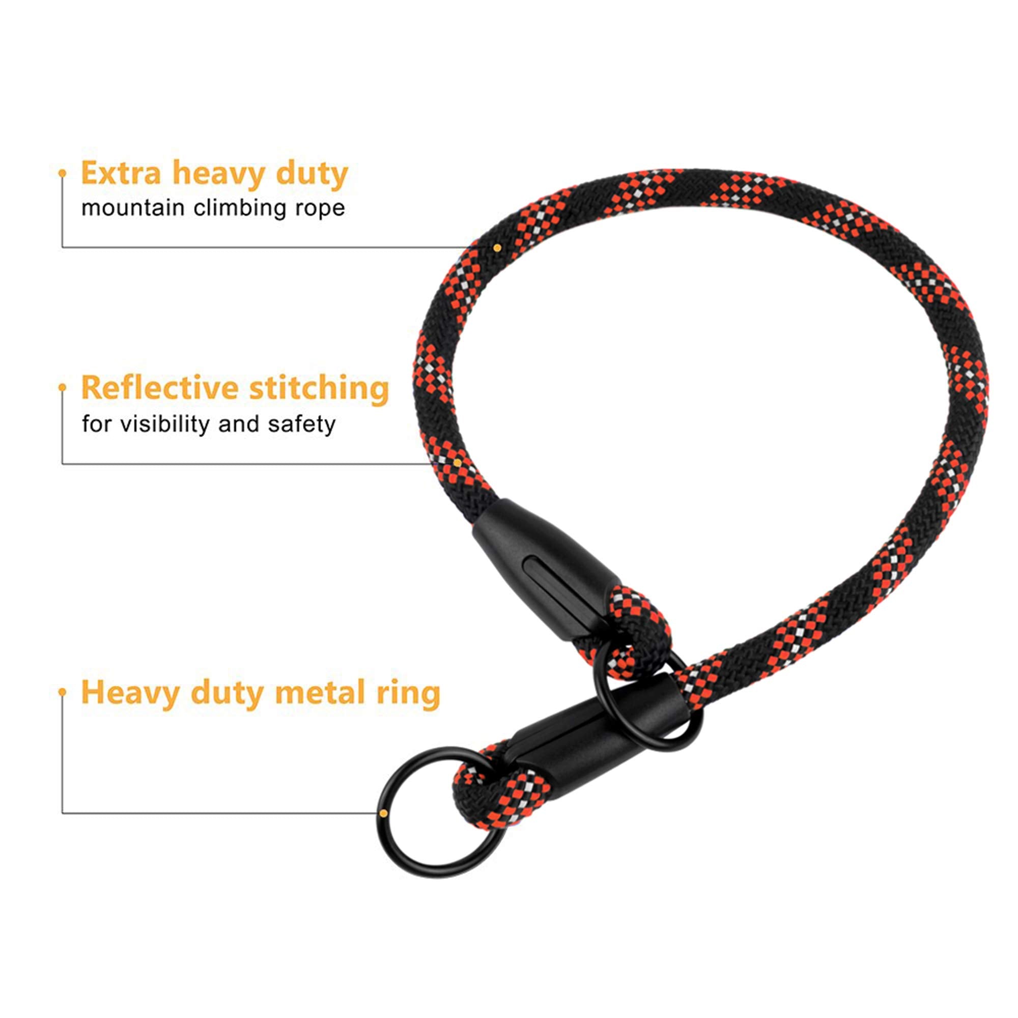 BRONZEDOG Collar con costuras reflectantes para mayor visibilidad en poca luz