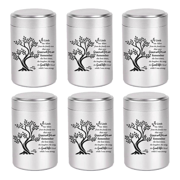 BRUKUSUR urna mini de 6 piezas con árbol de la vida, recuerdo duradero para el hogar.