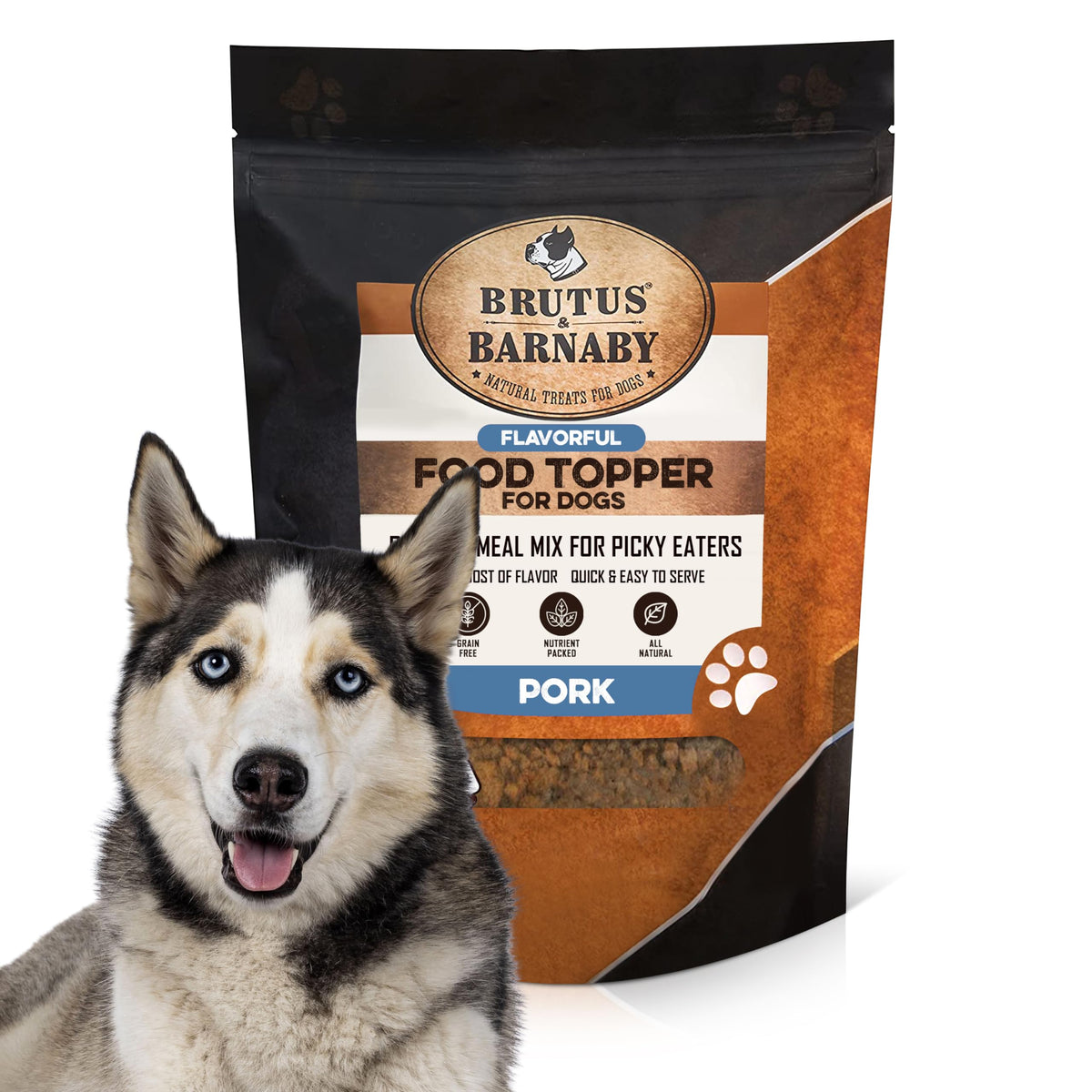BRUTUS & BARNABY Topper Puerco sabor: posible mejora del apetito.