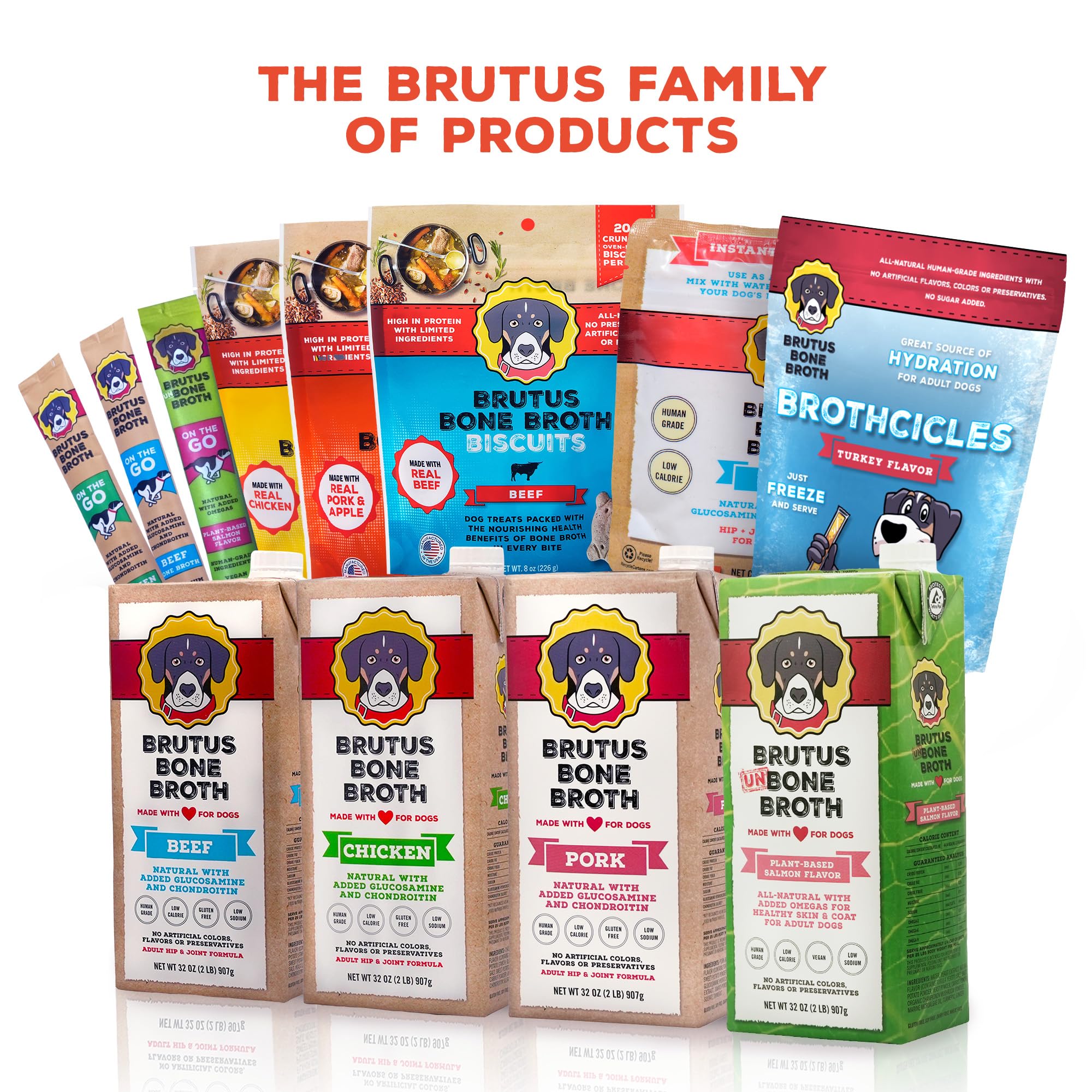 Brutus galletas-caldo-huesos-cerdo-manzana: sin colorantes artificiales y aptas para dieta sensible
