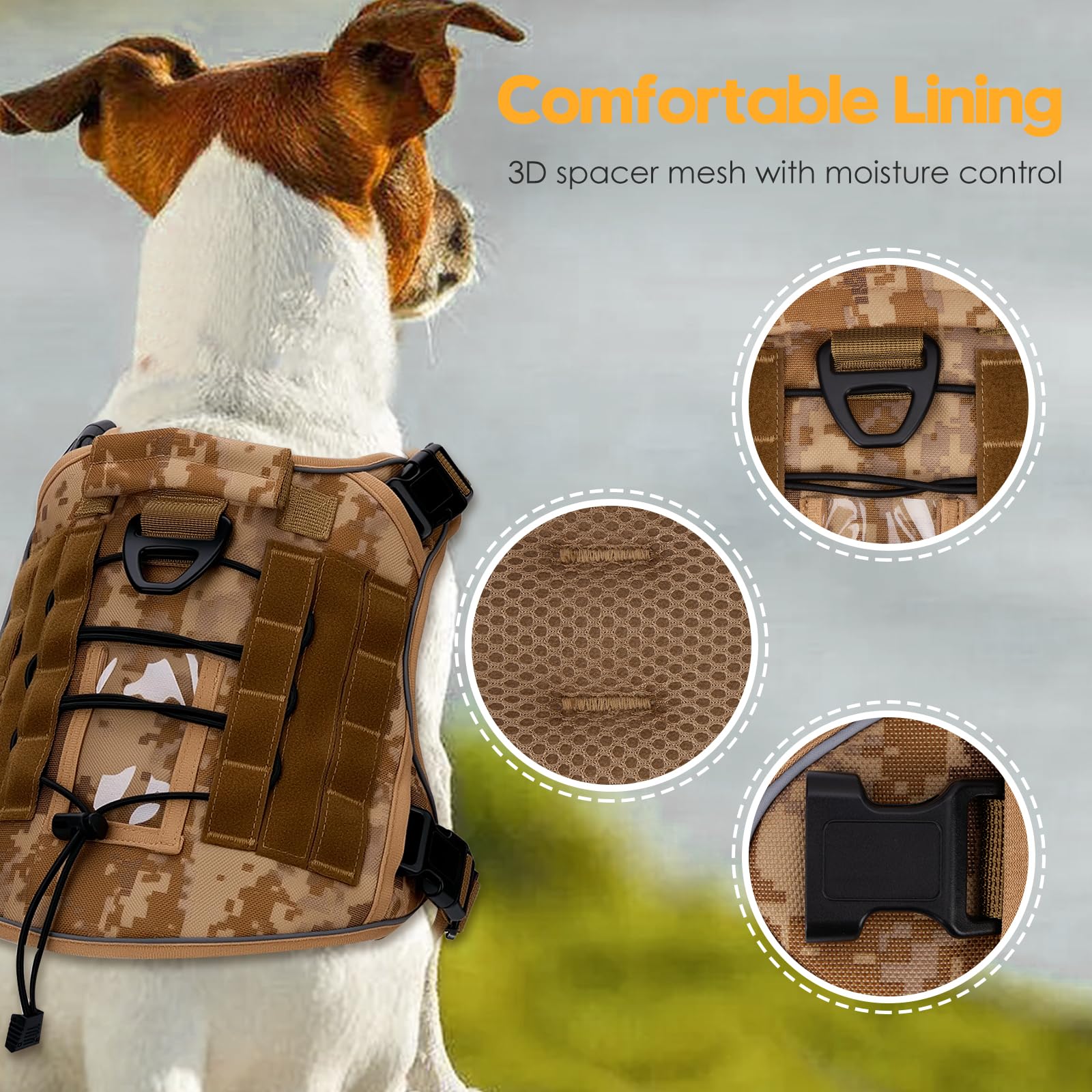 Arnés Bruvoalon con doble clip frontal y posterior para entrenamiento y paseos.