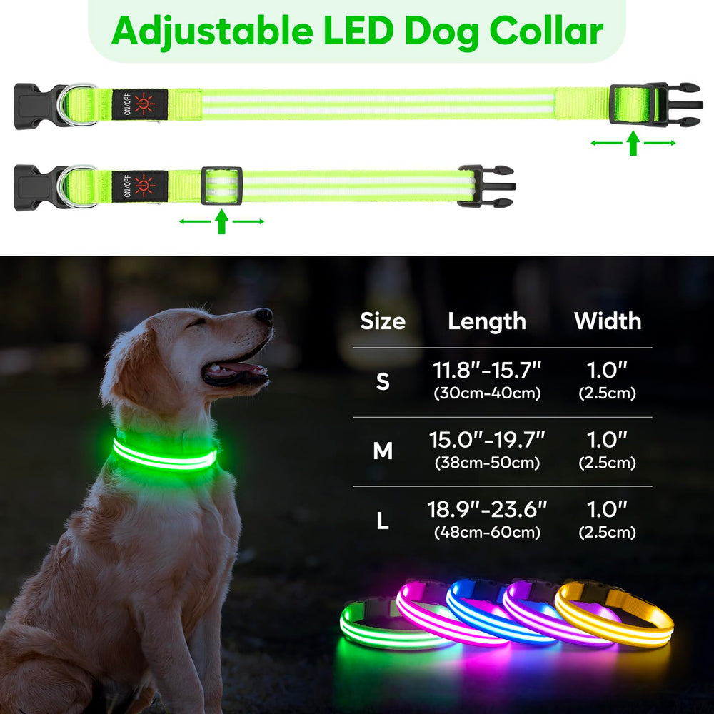 Luz verde del collar BSEEN, impermeable y ideal para lluvia.