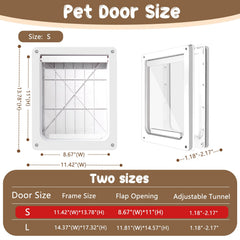 Bsemax puerta para perros, panel de cierre encajable, seguridad bidireccional.