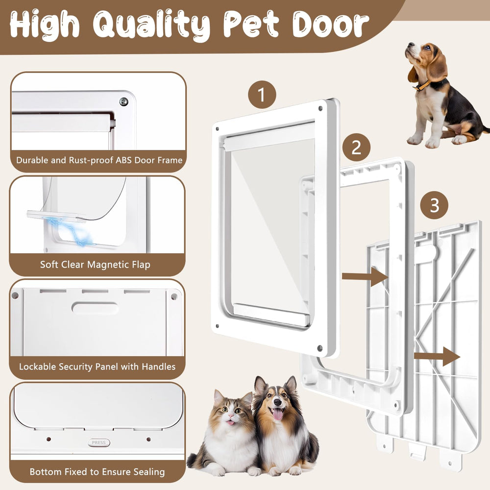 Bsemax puerta para perros, tapa magnética suave, facilita entradas y salidas.