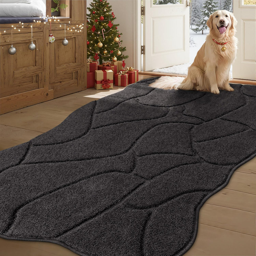 BSICPRO alfombra para perros con diseño de ola único, ideal para recibidores y entradas.