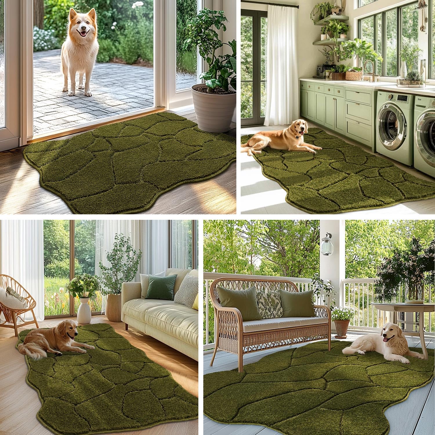 BSICPRO alfombra para patas de lodo, absorbe humedad y mantiene la entrada limpia.