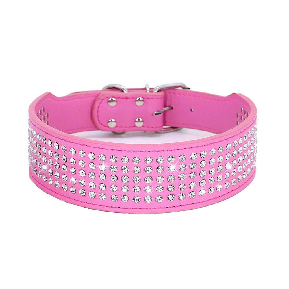 BTDCFY collar PU cuero suave con diamantes, uso diario