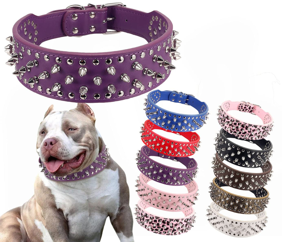 BTDCFY Hoot collar con picos frontales, protección visual durante paseos y juegos.