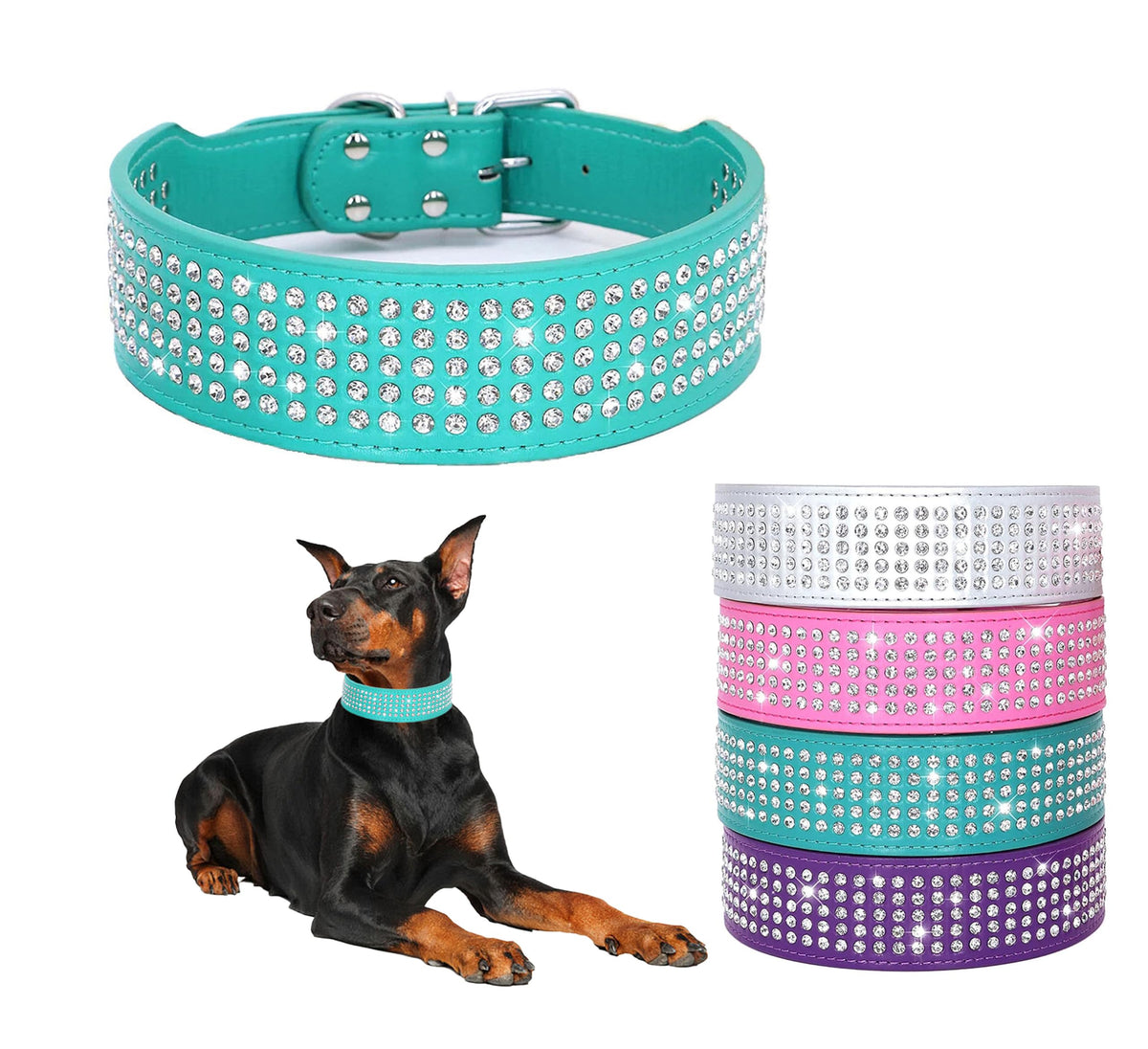 BTDCFY collar de cristales brillantes, perfecto para paseos nocturnos y estilo.