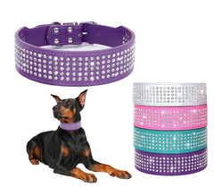 BTDCFY collar con diamantes de 2 pulgadas, frontal brillante para paseos elegantes