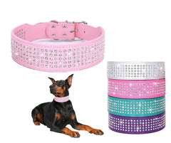 BTDCFY collar diamantes cristal 2 pulgadas destaca brillo duradero para perros medianos y grandes