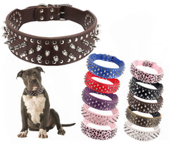 BTDCFY collar perro con pinchos 2 pulgadas vista lateral: protección durante el juego