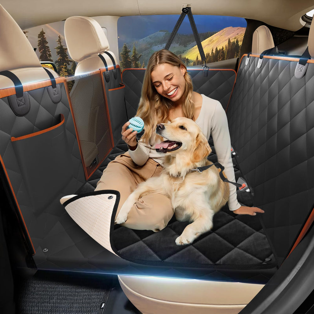 Extensor de asiento trasero Btefd con manta suave para mayor comodidad del perro.