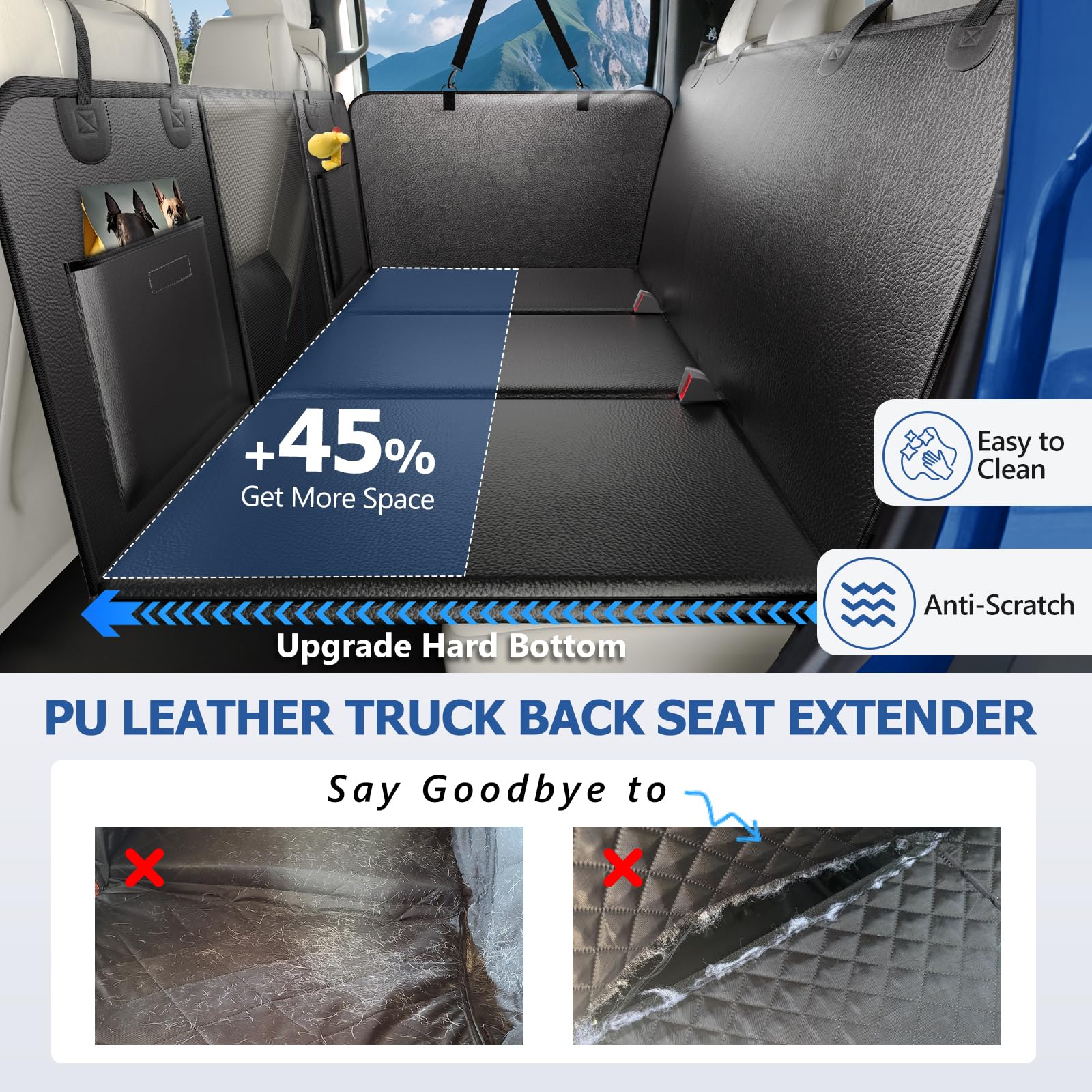 Btefd XL cuero PU anti-rayaduras ofrece suavidad y resistencia para tu mascota.