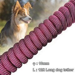 BTINESFUL correa tiro perro 30 pies rosa, gran alcance para explorar.