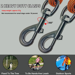 BTINESFUL cuerda de 12 ft para perro, mayor alcance para patio y parque