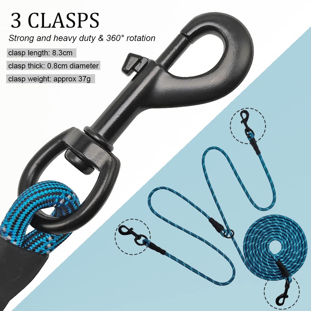 BTINESFUL cuerda nylon para dos perros 1-3 pulgadas 20ft, uso sencillo.