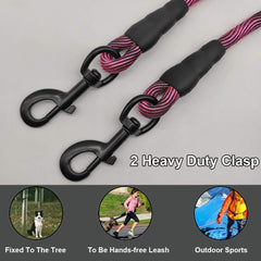 BTINESFUL cuerda para perros de 12 pies en negro, localizable entre la hierba