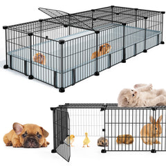 Jaula BUCATSTATE para conejillos de indias con amplio espacio para dos mascotas.