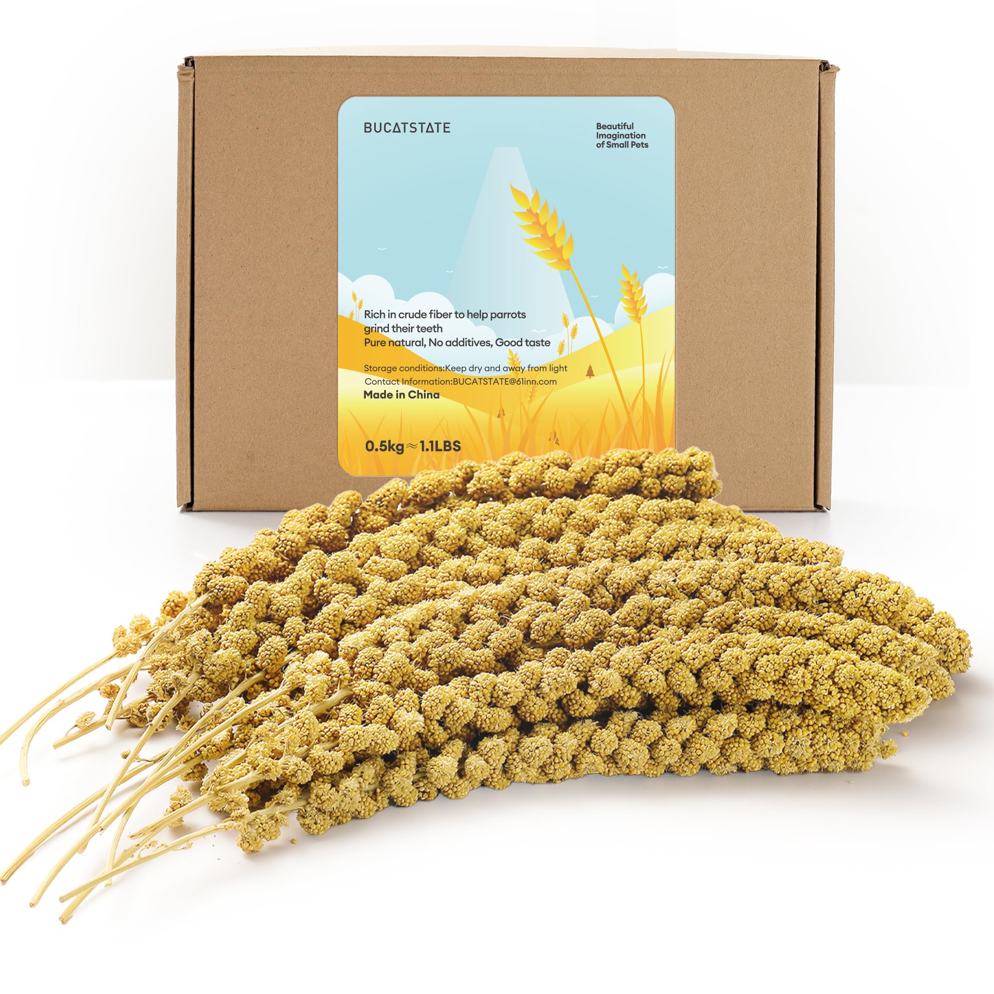 BUCATSTATE Spray Millet para aves: mijo en spray para energía natural.