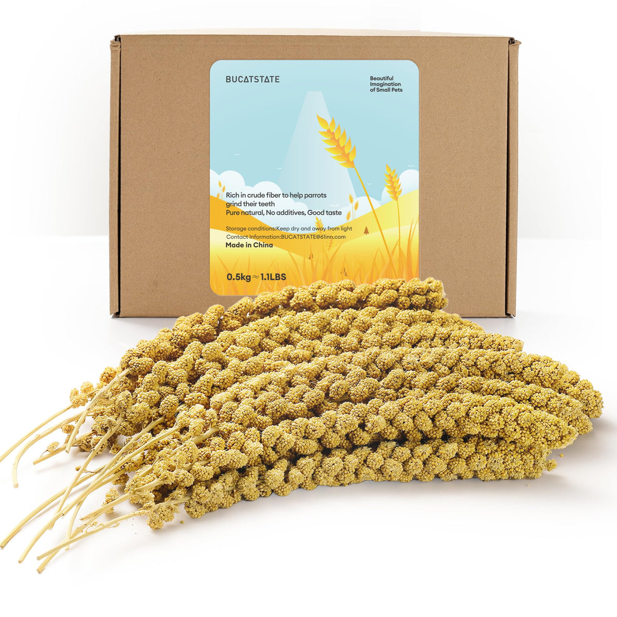 BUCATSTATE Spray Millet para aves: mijo en spray para energía natural.
