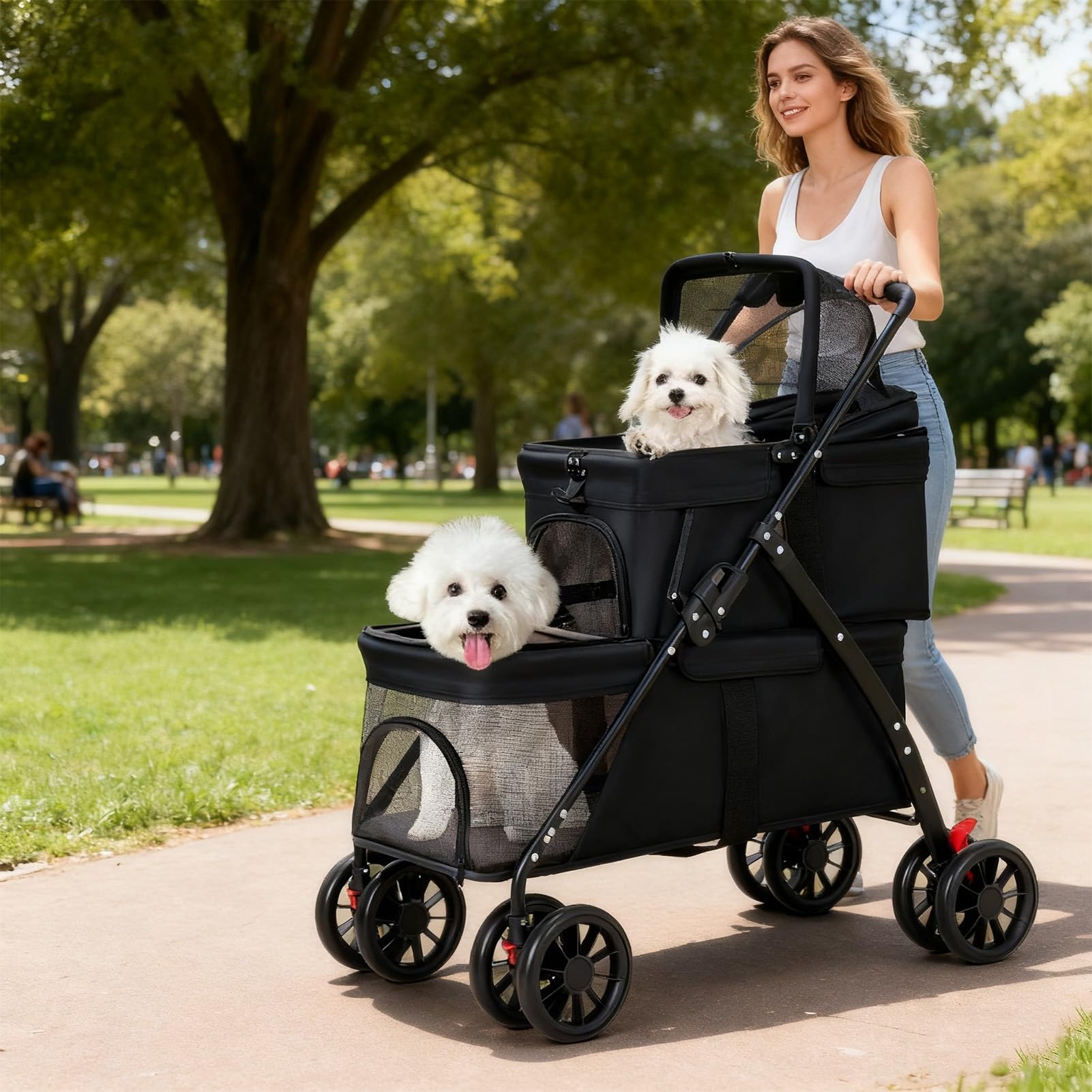 BUALR Coche Doble: ideal para paseos al parque o salida al exterior
