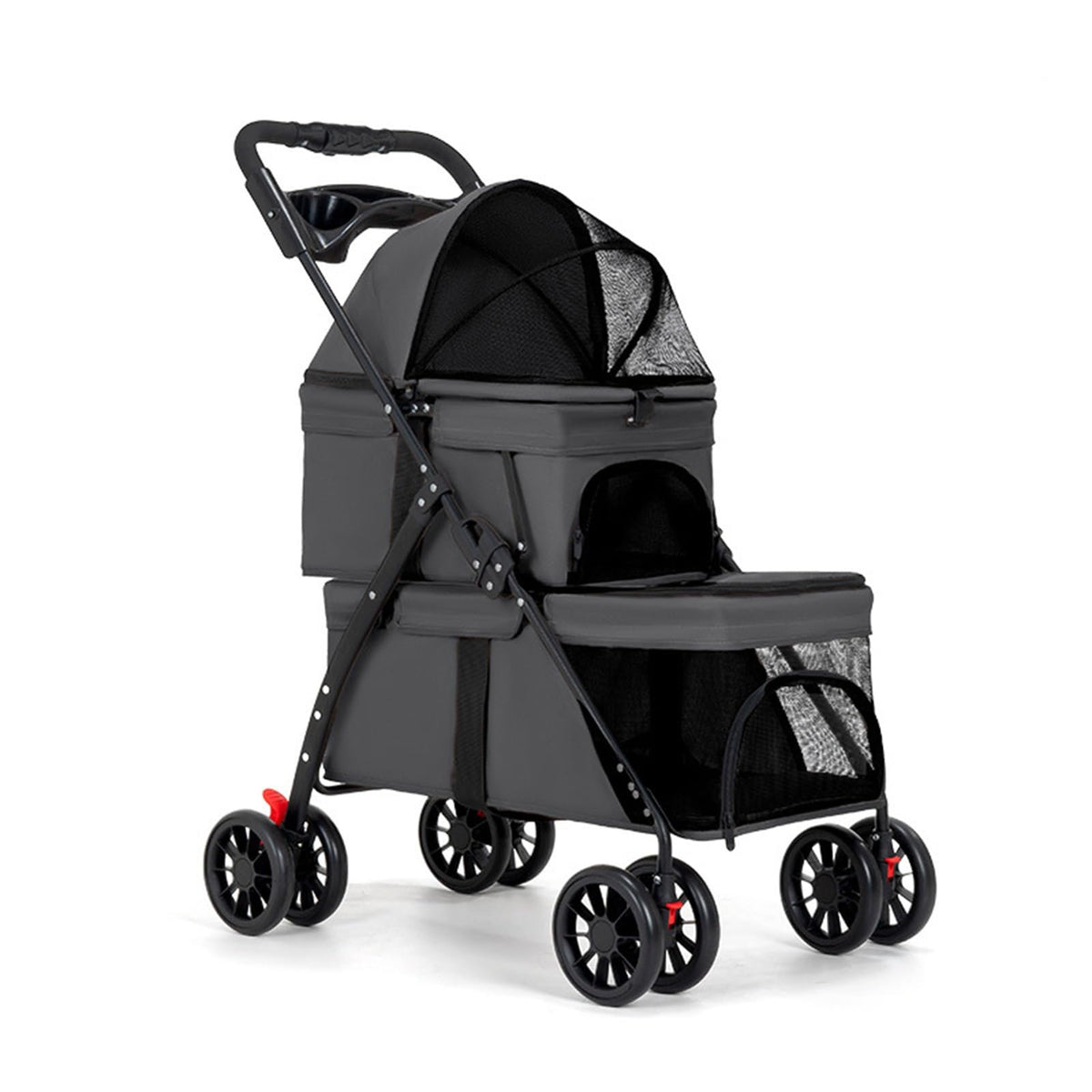 BUALR Coche Doble: capacidad para dos mascotas, paseos cómodos y seguridad
