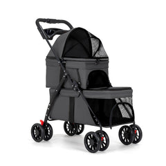 BUALR Coche Doble: capacidad para dos mascotas, paseos cómodos y seguridad