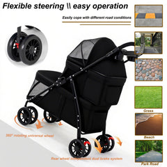 BUALR Coche Doble: ruedas 360° para maniobras suaves en cualquier superficie