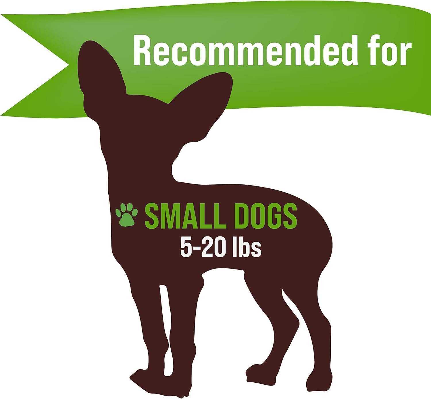 Buck Bone Organics paquete de 3 porciones, piezas de 4 pulgadas para perros activos