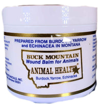 Bálsamo Buck Mountain en botella para heridas de mascotas, alivio suave.