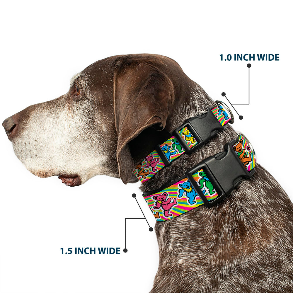Collar Buckle-Down Grateful Dead, ajuste fácil, perfecto para perros en crecimiento