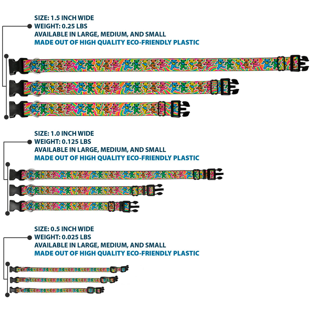 Collar Buckle-Down Grateful Dead, diseño danza bears swirl para estilo único