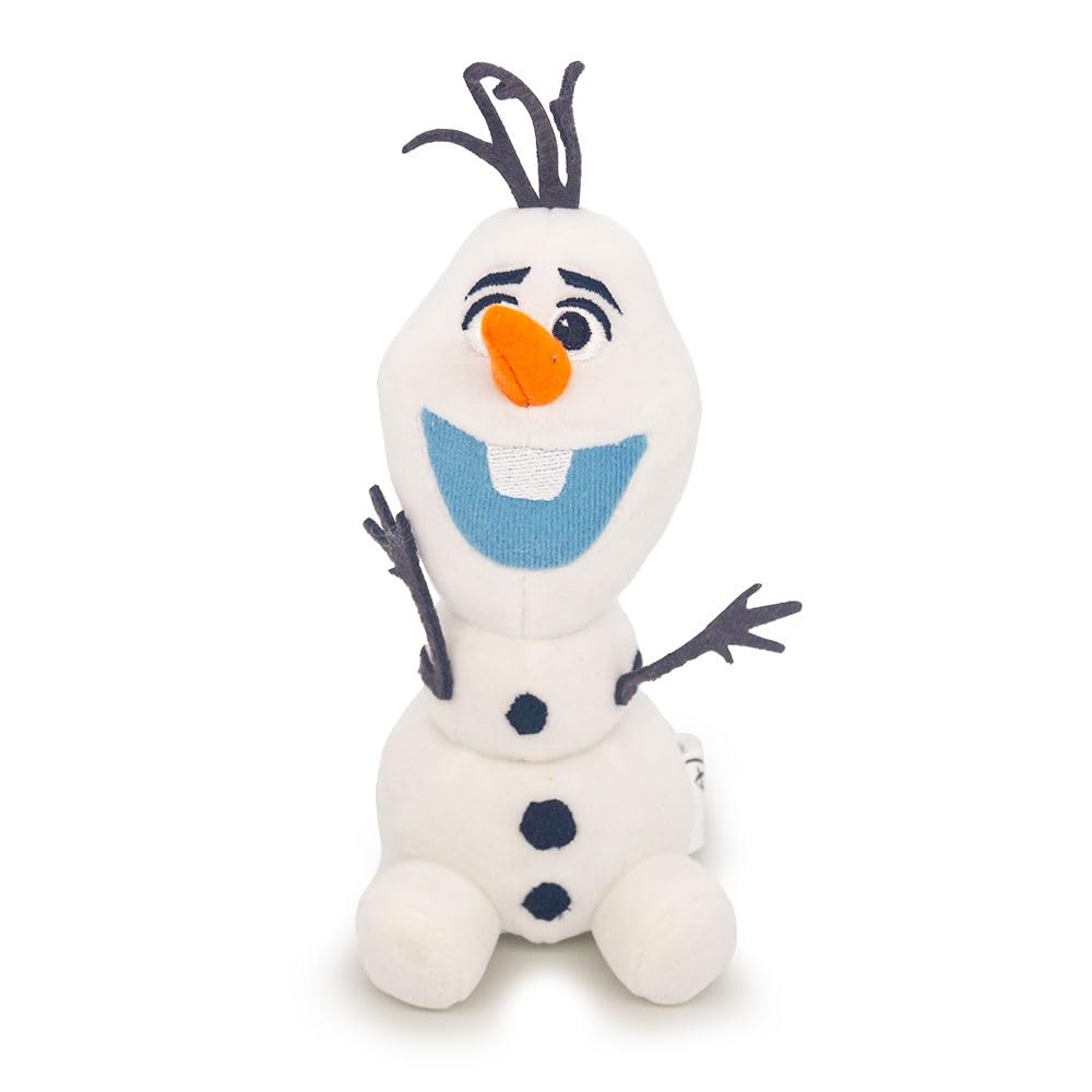 Olaf Buckle-Down peluche suave en pose sentada, ideal para abrazos.