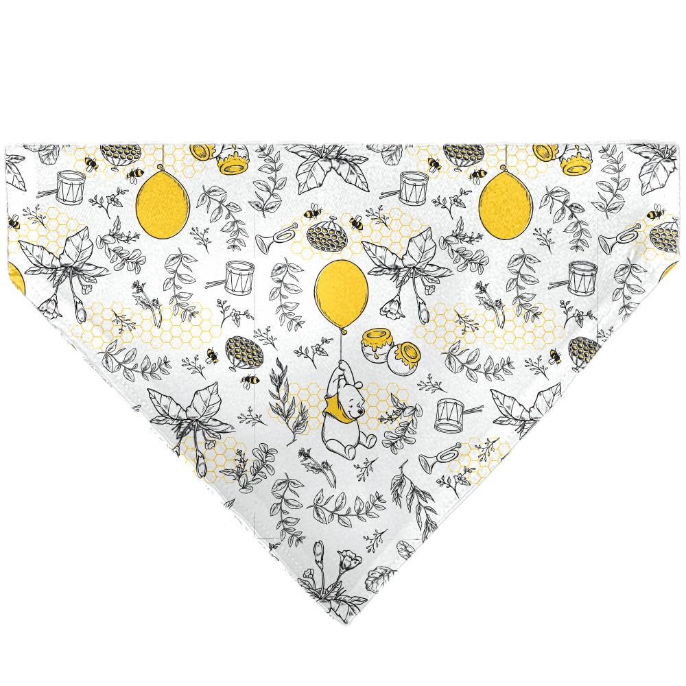 Bandana Buckle-Down Disney Winnie Pooh con globo y folaje para paseos con estilo.