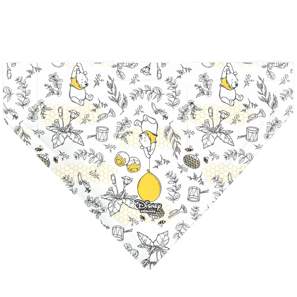 Bandana Buckle-Down Winnie Pooh impresión doble cara para colores vivos en parques.