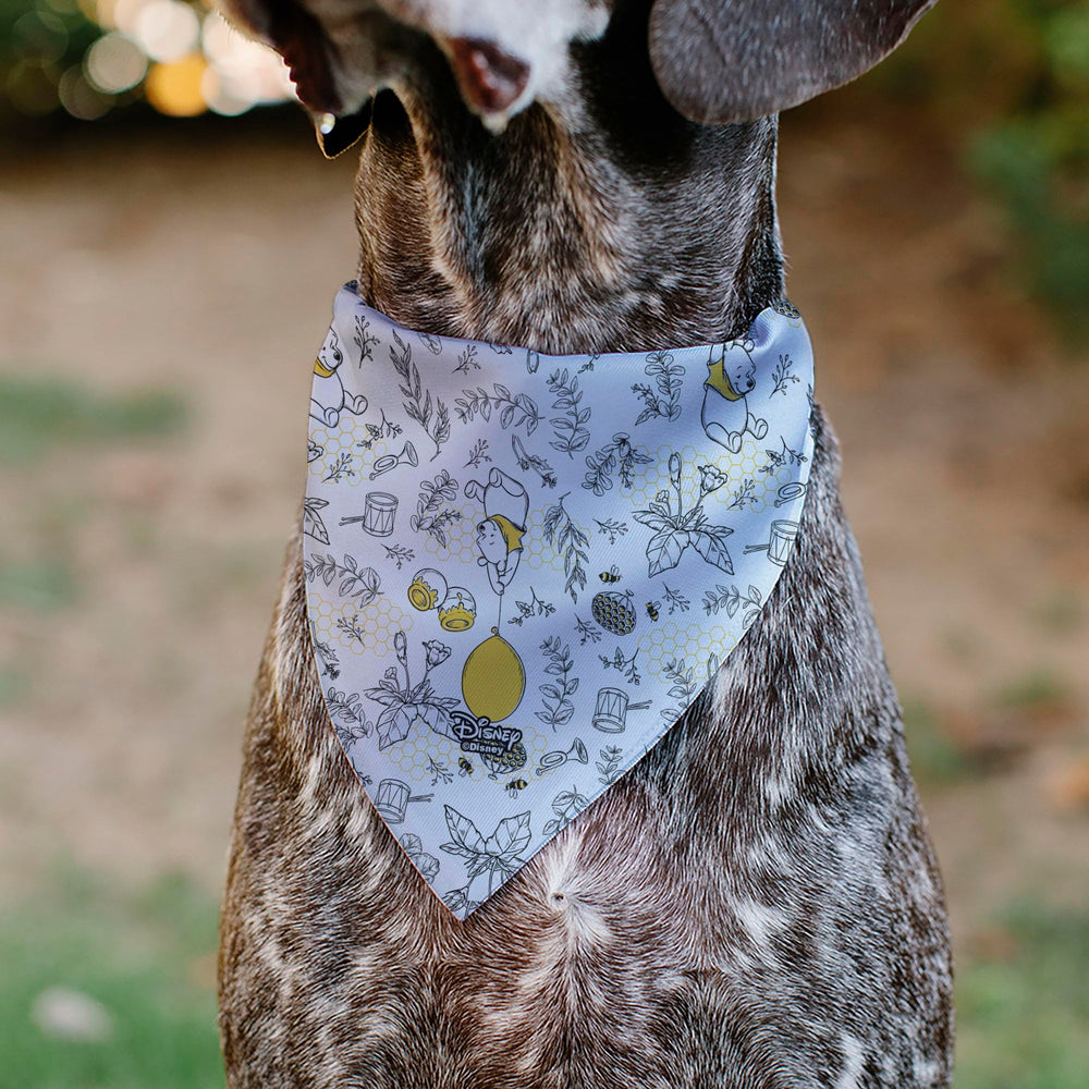 Bandana sobre collar Buckle-Down Winnie Pooh para paseos diarios.