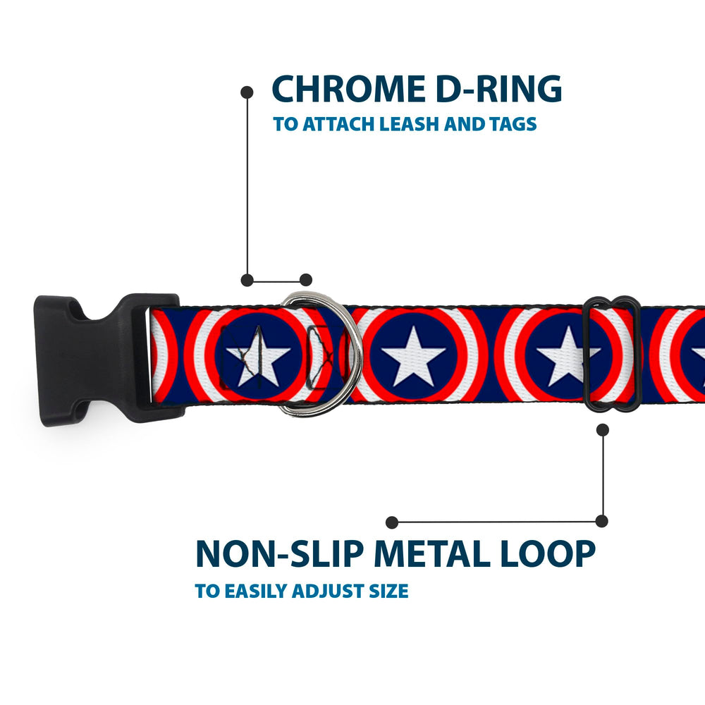Collar Buckle-Down Capitán América para cuello de 11-17 pulgadas