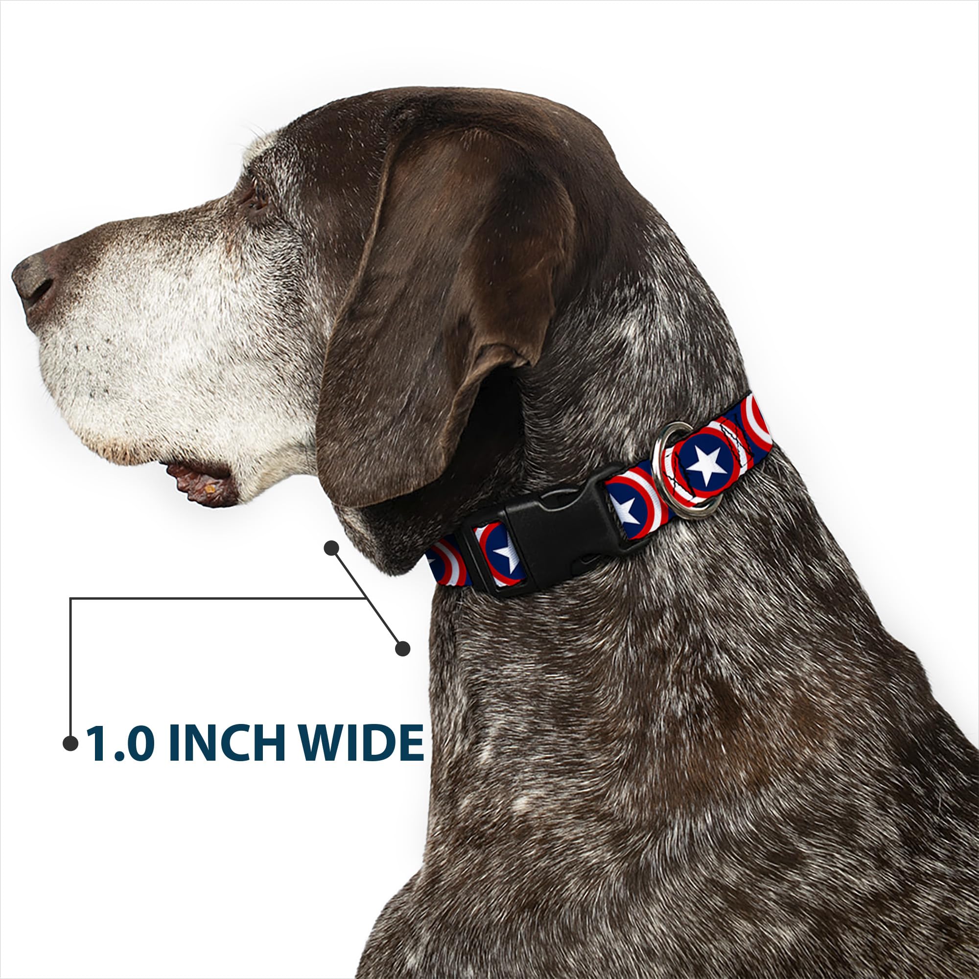 Collar Buckle-Down Capitán América diseño resistente para aventuras