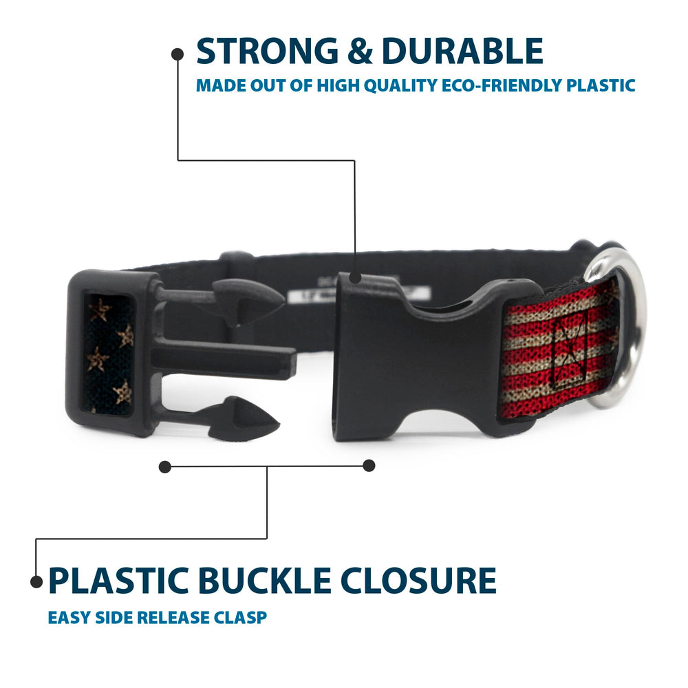 Collar Buckle-Down, anilla D resistente, ideal para paseos diarios y juegos.