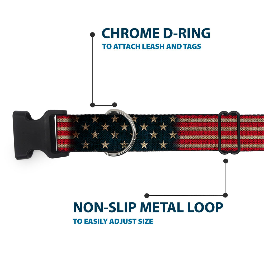 Collar Buckle-Down de plástico con logo licenciado, seguro para razas pequeñas.