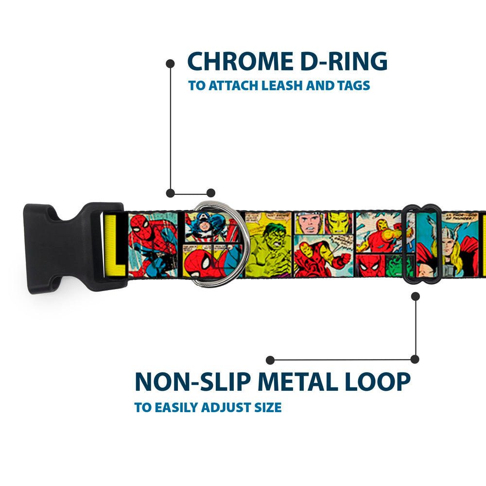 Collar Buckle-Down Marvel licenciado, ideal para fans del cómic.