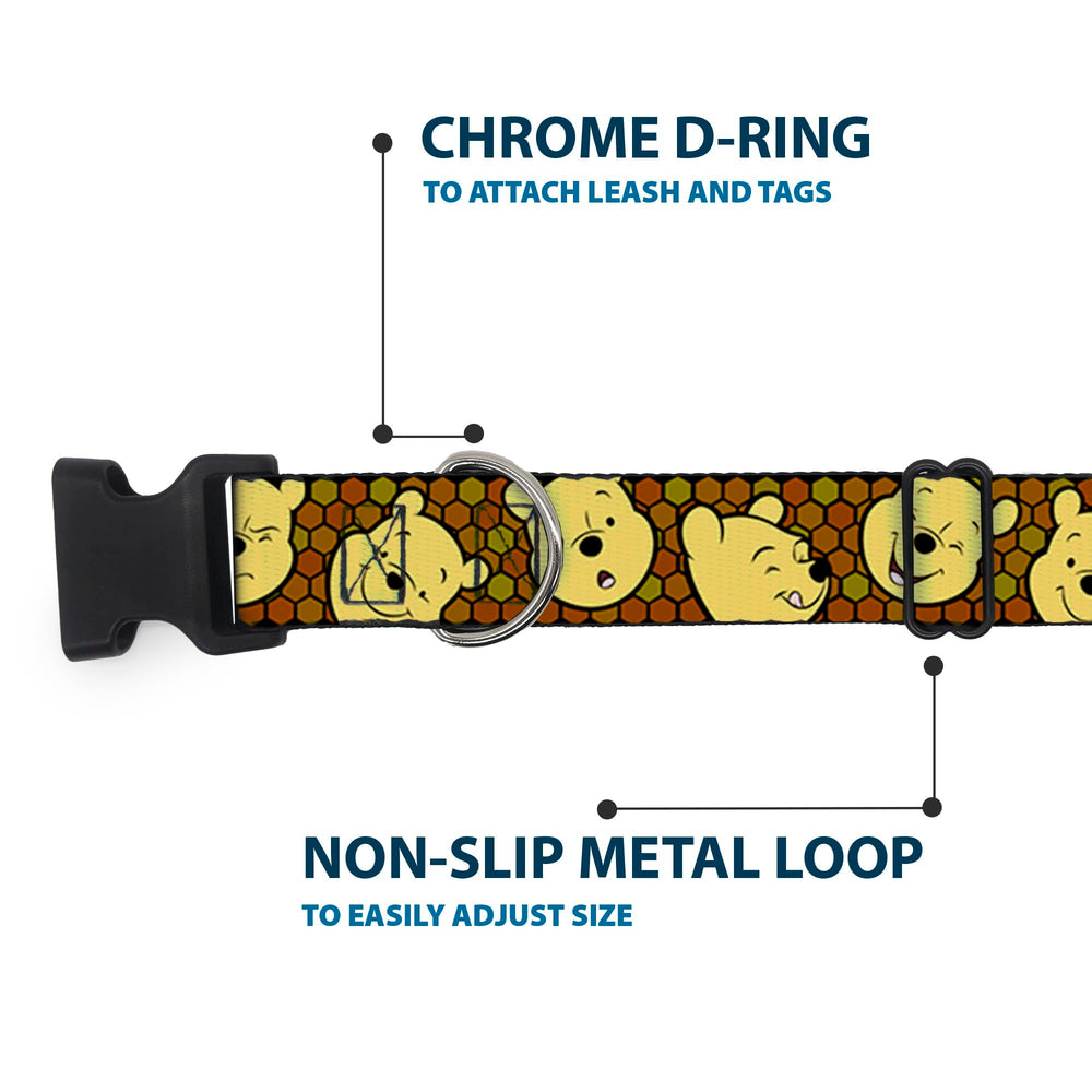 Collar Buckle-Down con clip plástico resistente para perros activos.