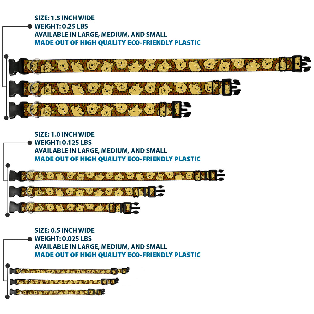 Collar Buckle-Down licenciado Disney con Winnie el Pooh para aventuras diarias.