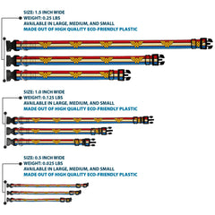 Collar Buckle-Down con rayas y estrellas para uso diario