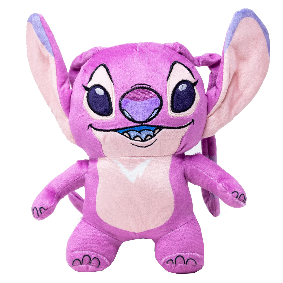 Buckle-Down Juguete peluche para perros Lilo y Stitch Angel sonriendo en pie, ideal para juego.