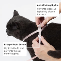 Arnés BuddyArmor gato con ajuste de tamaño para un ajuste cómodo