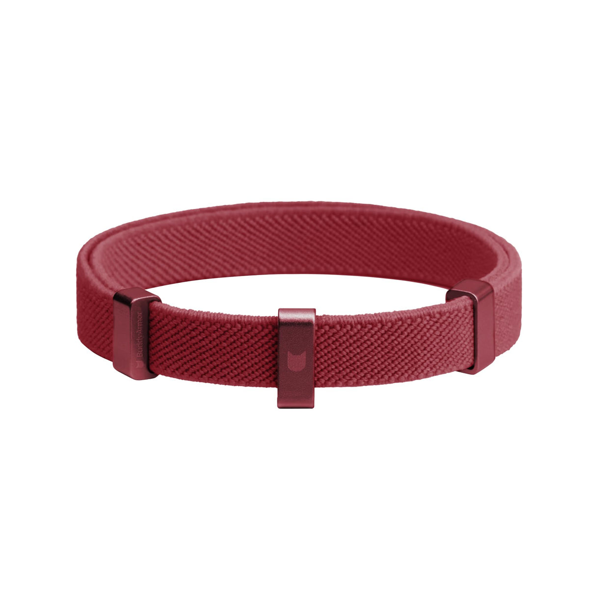 BuddyArmor collar de seguridad para gatos, vista frontal, diseño premiado y cómodo.