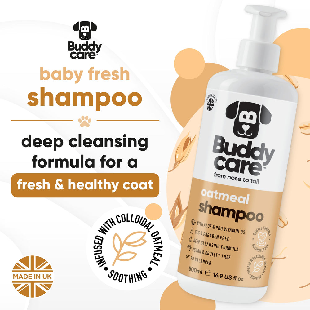 Buddycare Champú para Perros, protección de piel sensible durante el lavado.