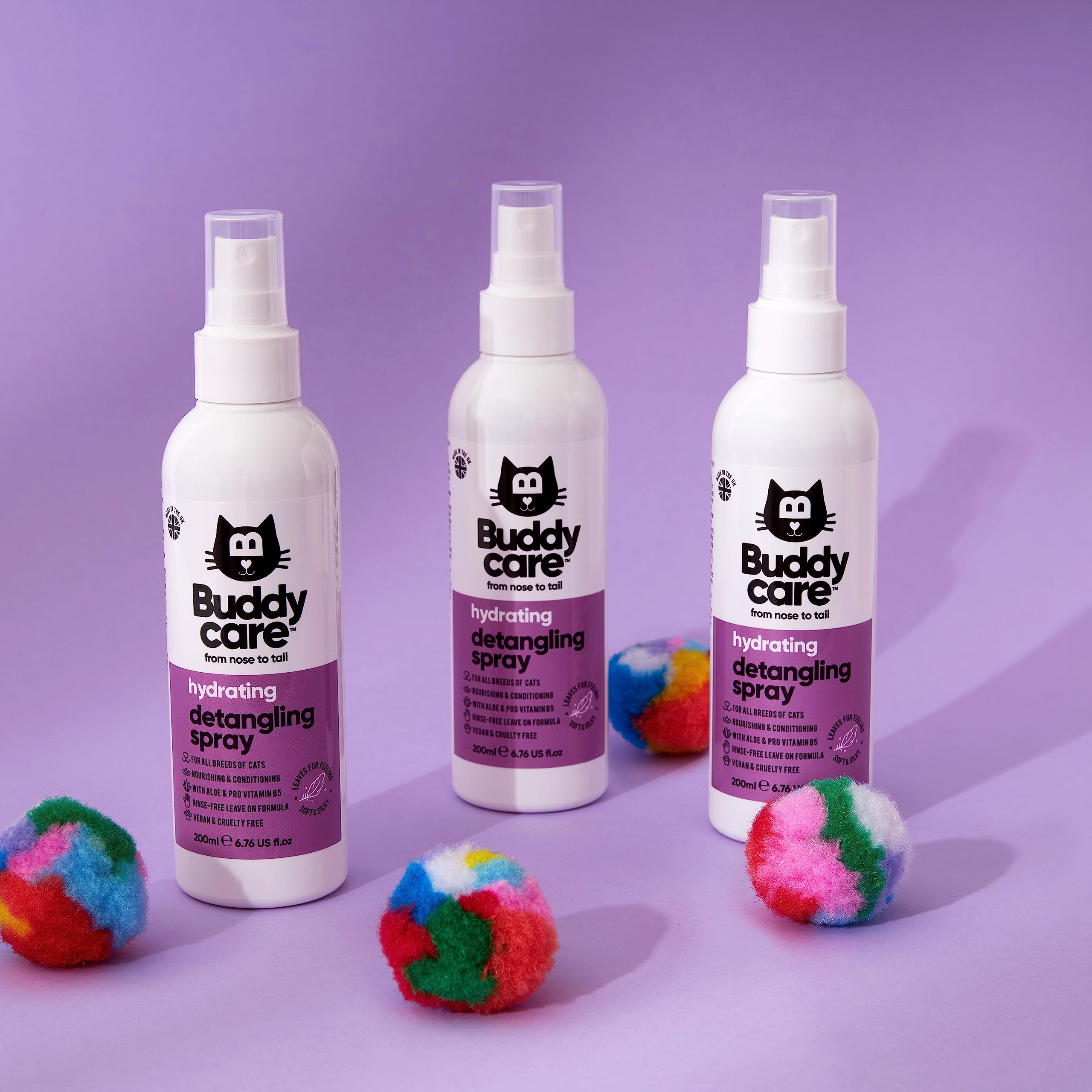 Buddycare Desenredado Spray: brillo-pelaje para un pelaje lustroso y saludable.